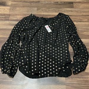 Black and gold worthington blouse in XL